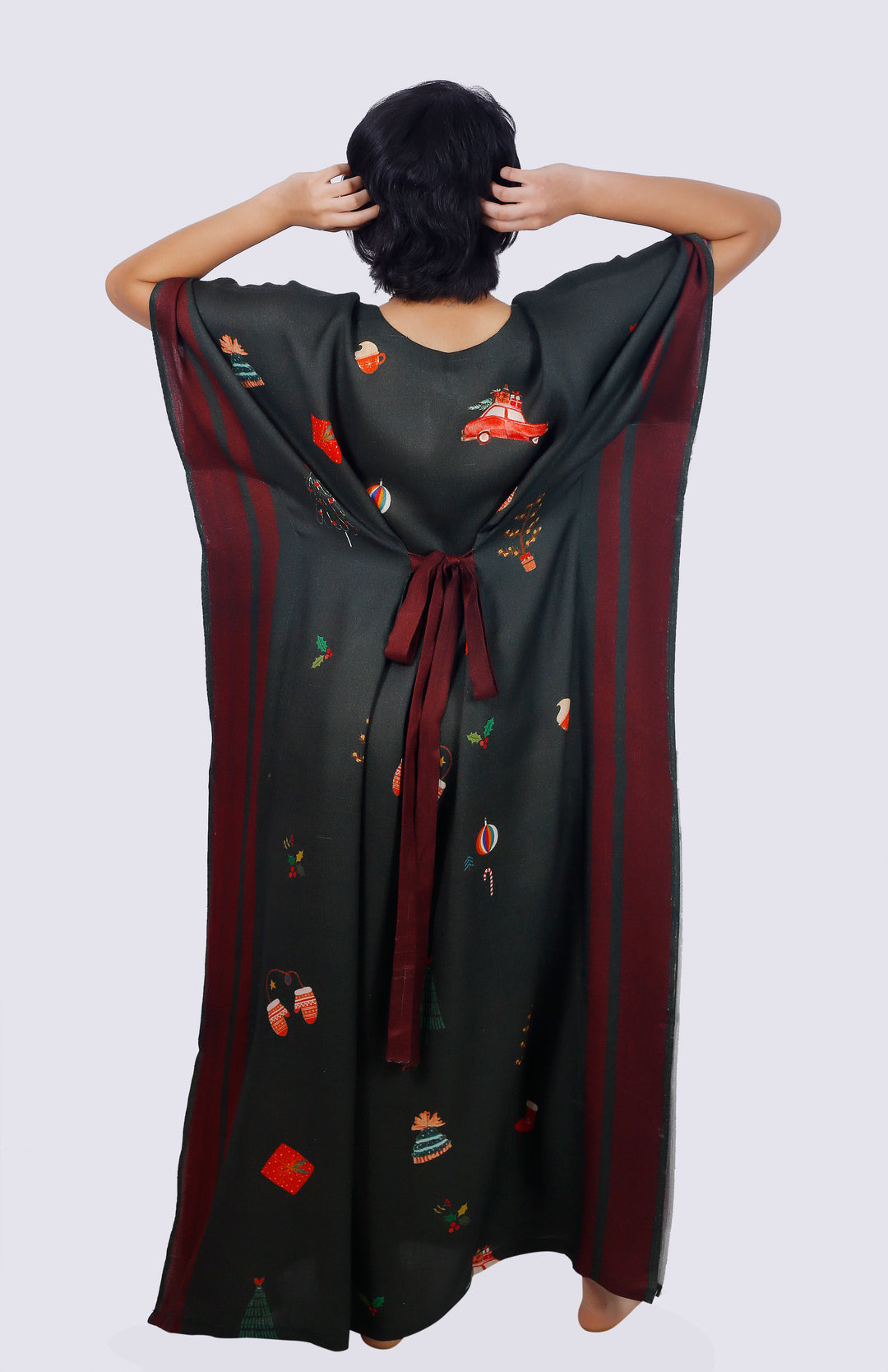 Christmas Longline Wool Kaftan